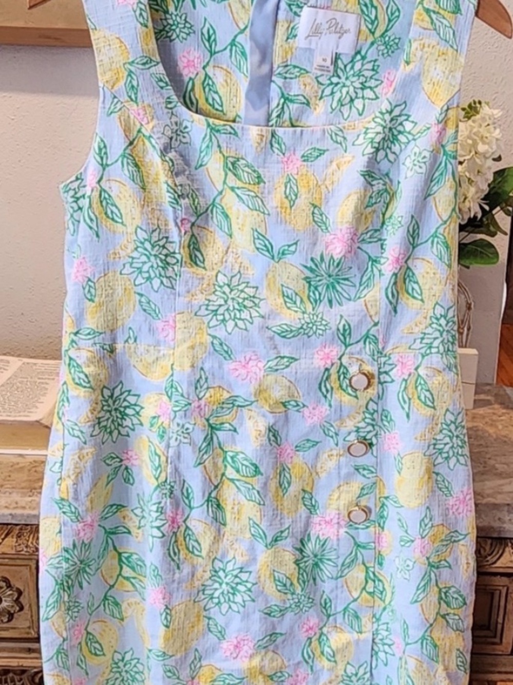 Lilly Pulitzer Kalinara Skirted Romper in "Bluette Make Lemonade". - Picture 2 of 5
